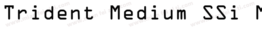 Trident Medium SSi Medium字体转换